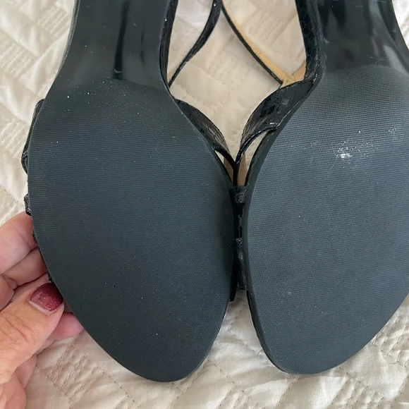 NWOT Talbots black faux snake skin heels size 8 - Picture 8 of 8